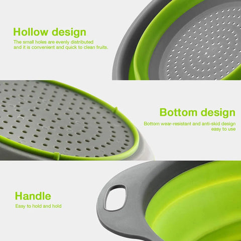 Silicone Folding Drainage Basket – Vegetable & Fruit Washing Net