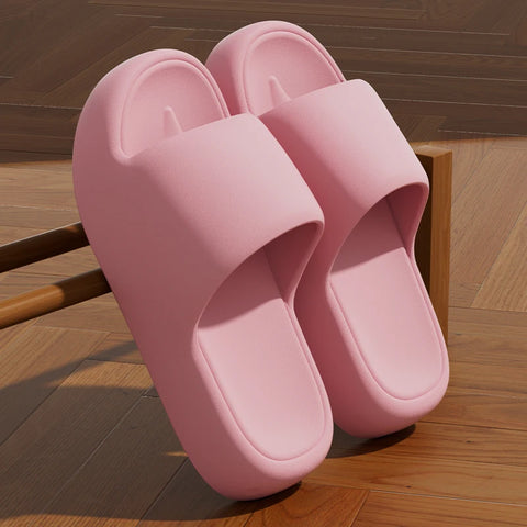 Unisex Cloud Pillow Slides – Non-Slip EVA Bath & Beach Slippers