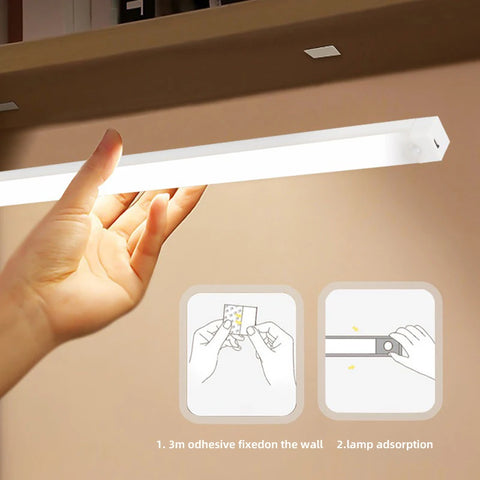 Motion Sensor Night Light – USB Rechargeable Wireless LED for Bedroom & Stairs