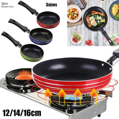 Mini Non-Stick Frying Pan - Stainless Steel Egg Frypan 12cm 14cm 16cm