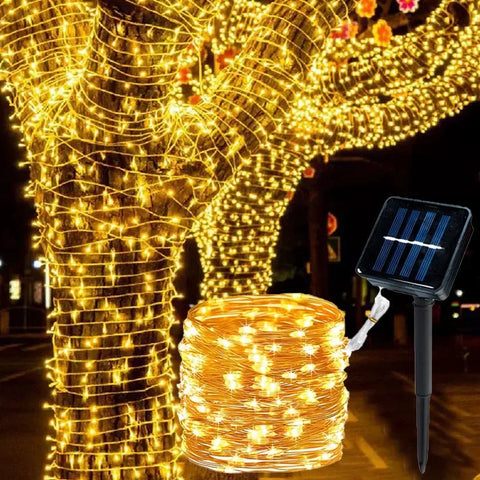 LED Solar Fairy String Lights – Waterproof Outdoor Garden Lights