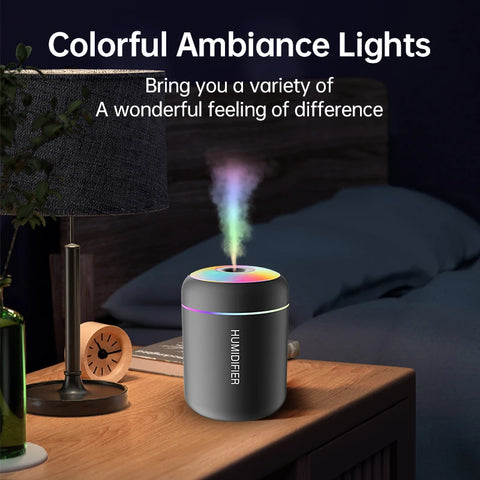 Mini USB Air Humidifier – Aroma Diffuser with LED Night Light