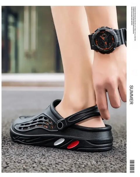 Plus Size Men's Clogs – Lightweight EVA Garden & Beach Sandals (Sizes 36-49)