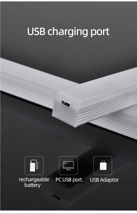 Dimmable Motion Sensor LED Bar Light – USB Rechargeable Wireless Cabinet Light