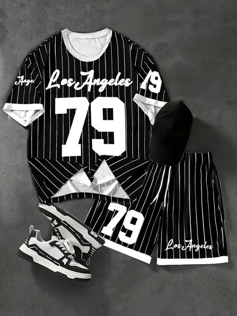 Men's 3D Print Street Fashion Set – Casual Comfort Summer Outfit