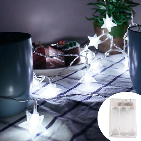 LED Star Fairy Lights – Outdoor Garland String Lights for Party & Garden