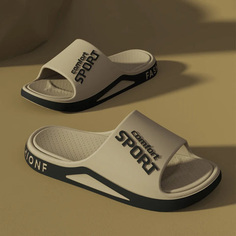 Men's EVA Shower Slides – Anti-Slip Breathable Soft Sole Sandals
