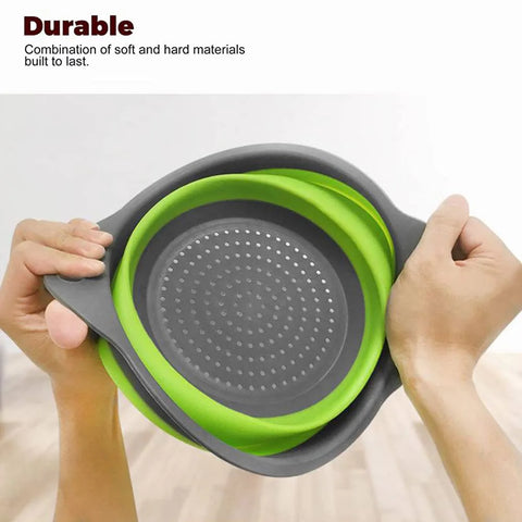 Silicone Folding Drainage Basket – Vegetable & Fruit Washing Net