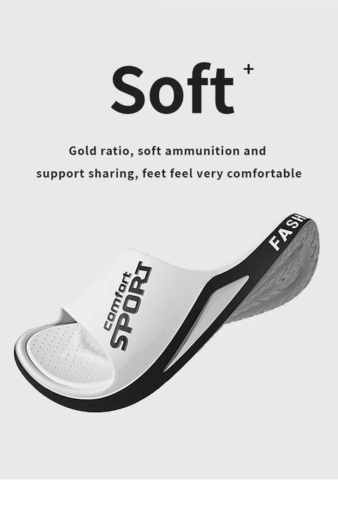 Men's EVA Shower Slides – Anti-Slip Breathable Soft Sole Sandals